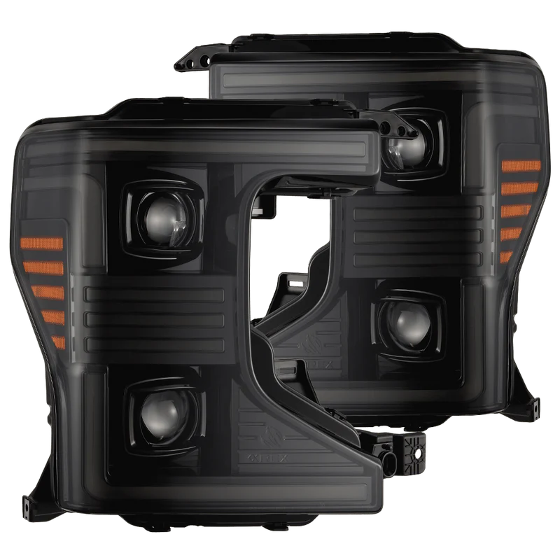 20-22 Ford Super Duty PRO-Series Halogen Projector Headlights Alpha-Black