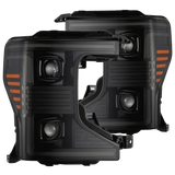 20-22 Ford Super Duty PRO-Series Halogen Projector Headlights Alpha-Black