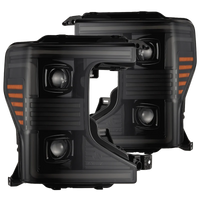 20-22 Ford Super Duty PRO-Series Halogen Projector Headlights Alpha-Black
