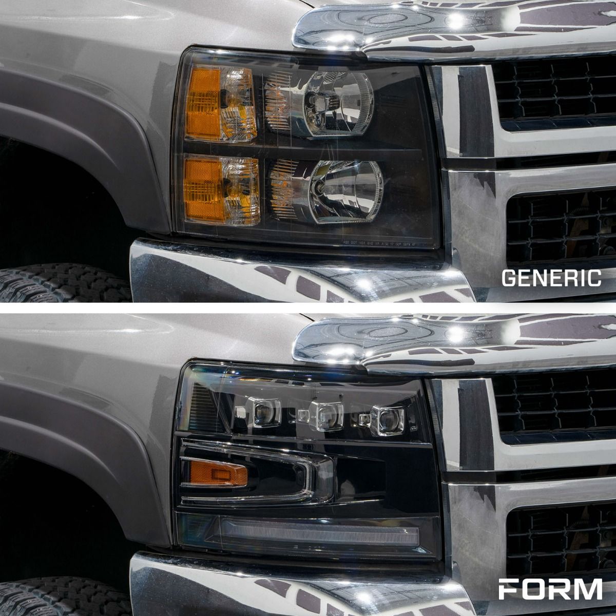 2007-2013 Chevrolet Silverado LED Projector Headlights (pair)