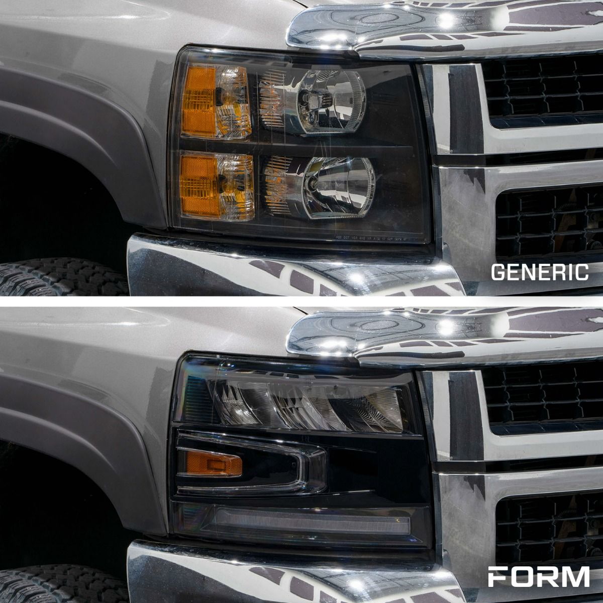 2007-2013 Chevrolet Silverado LED Reflector Headlights (pair)