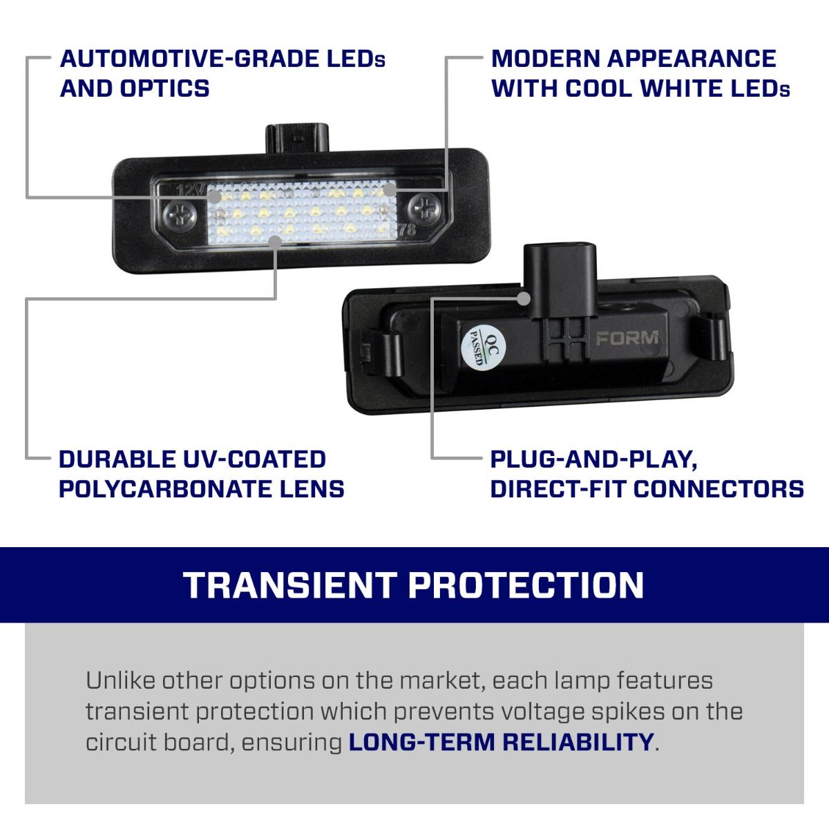 2010-2014 Ford Mustang LED License Plate Lights (pair)