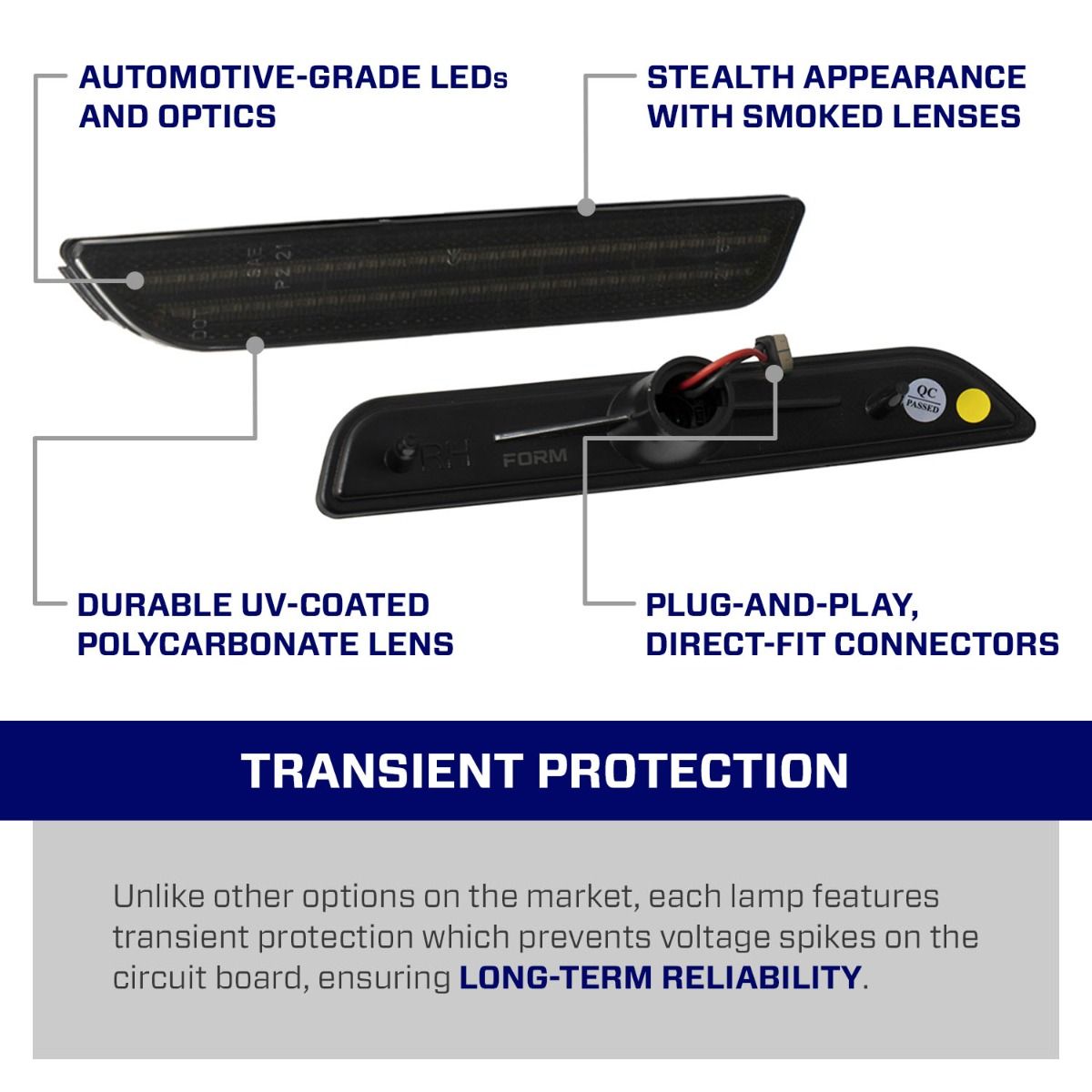 2010-2014 Ford Mustang LED Sidemarkers (set)