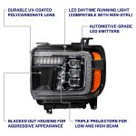 2014-2018 GMC Sierra 1500 LED Projector Headlights (pair)