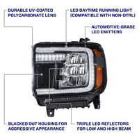 2015-2019 GMC Sierra 2500/3500 LED Reflector Headlights (pair)