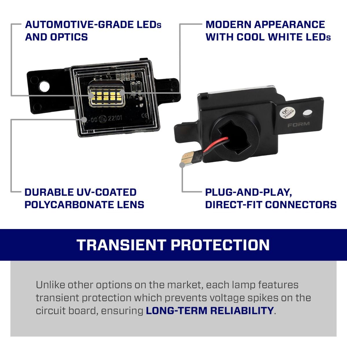 2015-2019 Chevrolet Silverado 2500/3500 LED License Plate Lights (pair)