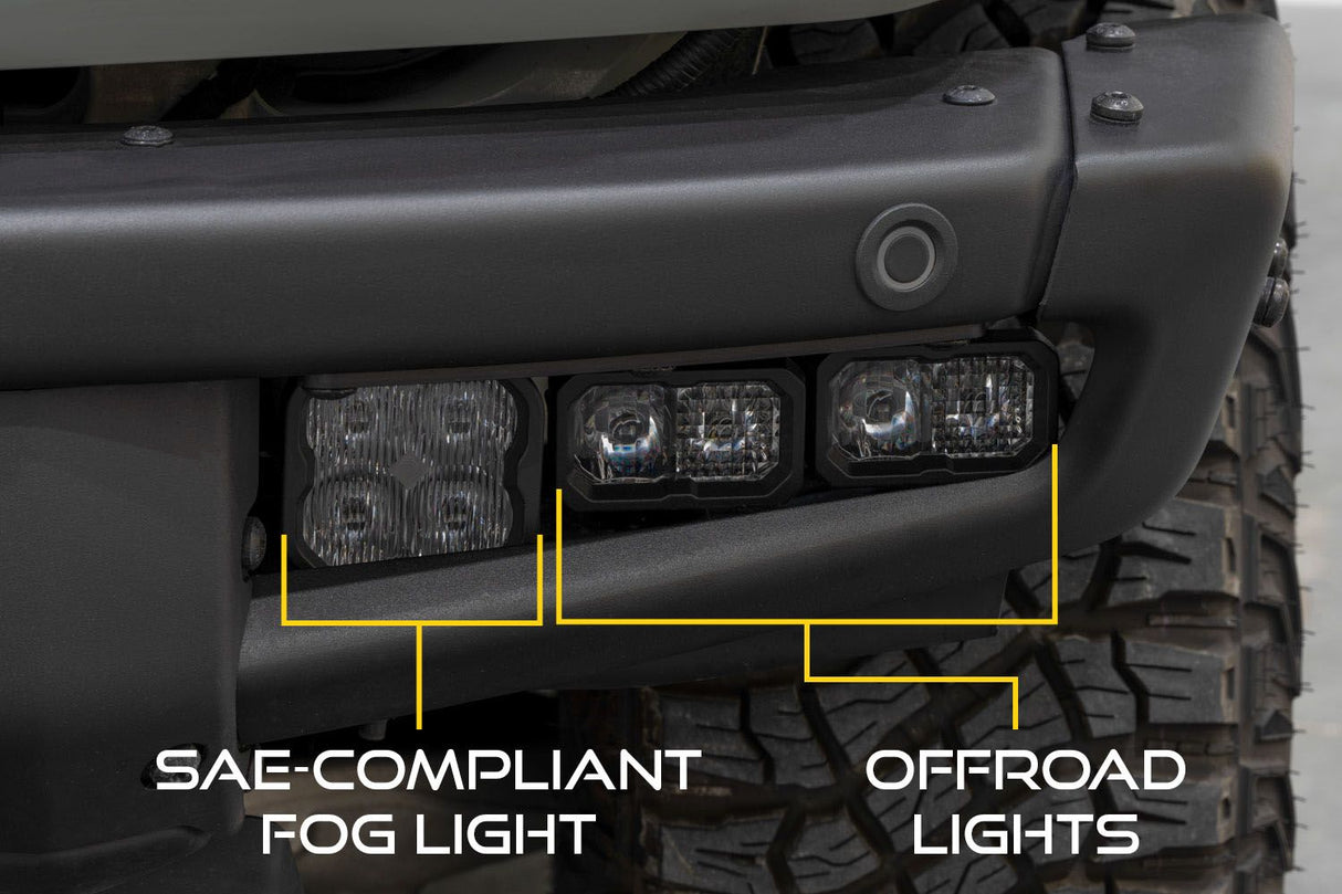 Stage Series Fog Pocket Kit for 2021-2025 Ford Bronco (w/ Steel Bumper)