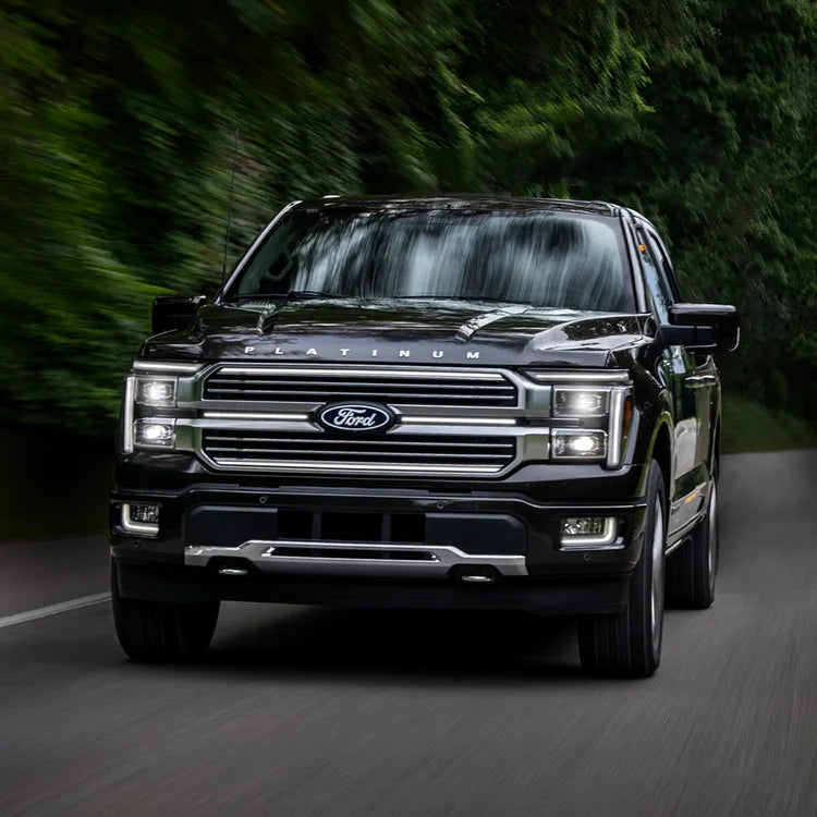 2024-2025 Ford F150 Platinum “Black Package” LED Grille Light Kit – White DRL Strip