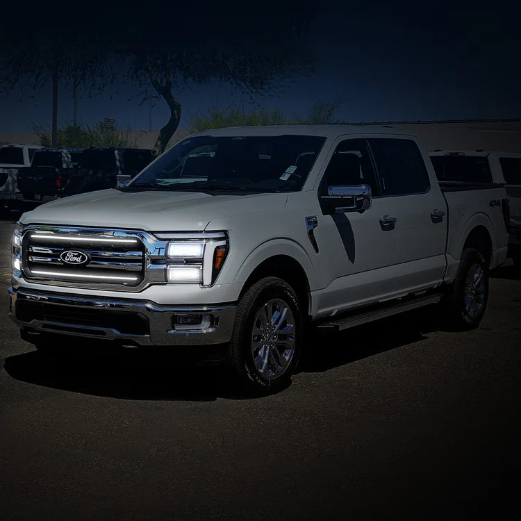 2024 Ford F150 Lariat LED Grille Light Kit – White DRL Strip