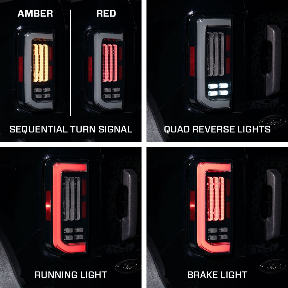 2021-2025 Ford Bronco LED Tail Lights (pair)