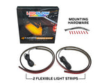 2pc 52" Amber LED Truck Running Board Lighting Kit with White Courtesy Lights