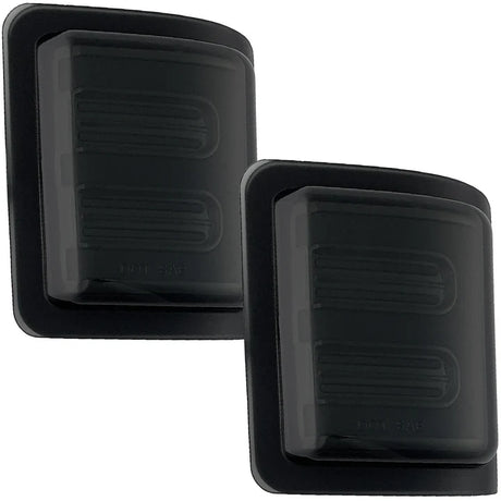 Ford 08-16 Super Duty F250/F350 Side Mirror Lenses (2-Piece Set) Ultra High Power White or Amber Running Lights & Scanning Amber Turn Signals Smoked or Clear Lens