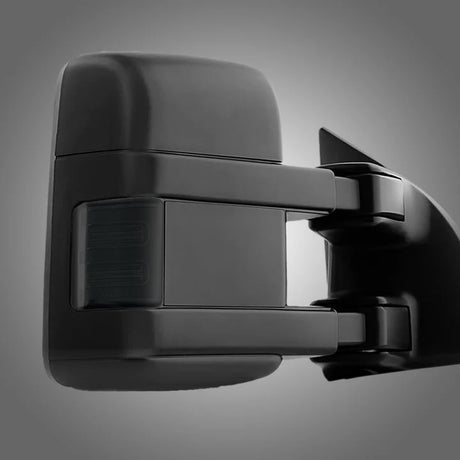 Ford 08-16 Super Duty F250/F350 Side Mirror Lenses (2-Piece Set) Ultra High Power White or Amber Running Lights & Scanning Amber Turn Signals Smoked or Clear Lens