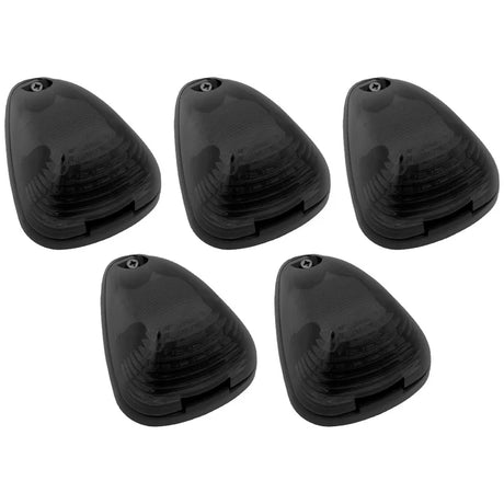 Ford Super Duty 99-16 5-Piece Smoked Cab Roof Light Kit 2-Way Front & Rear Facing Ultra High-Power Amber LEDs (ATTN: For Models That DID NOT Come With Factory Cab Lights) - Smoked Lens