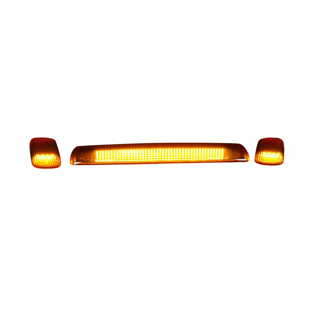 GMC & Chevy 15-19 Heavy Duty 3 Piece Cab Roof Lights LED Amber Lens in Amber