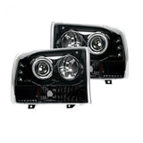 Ford Super Duty 99-04 Projector Headlights in Smoked/Black