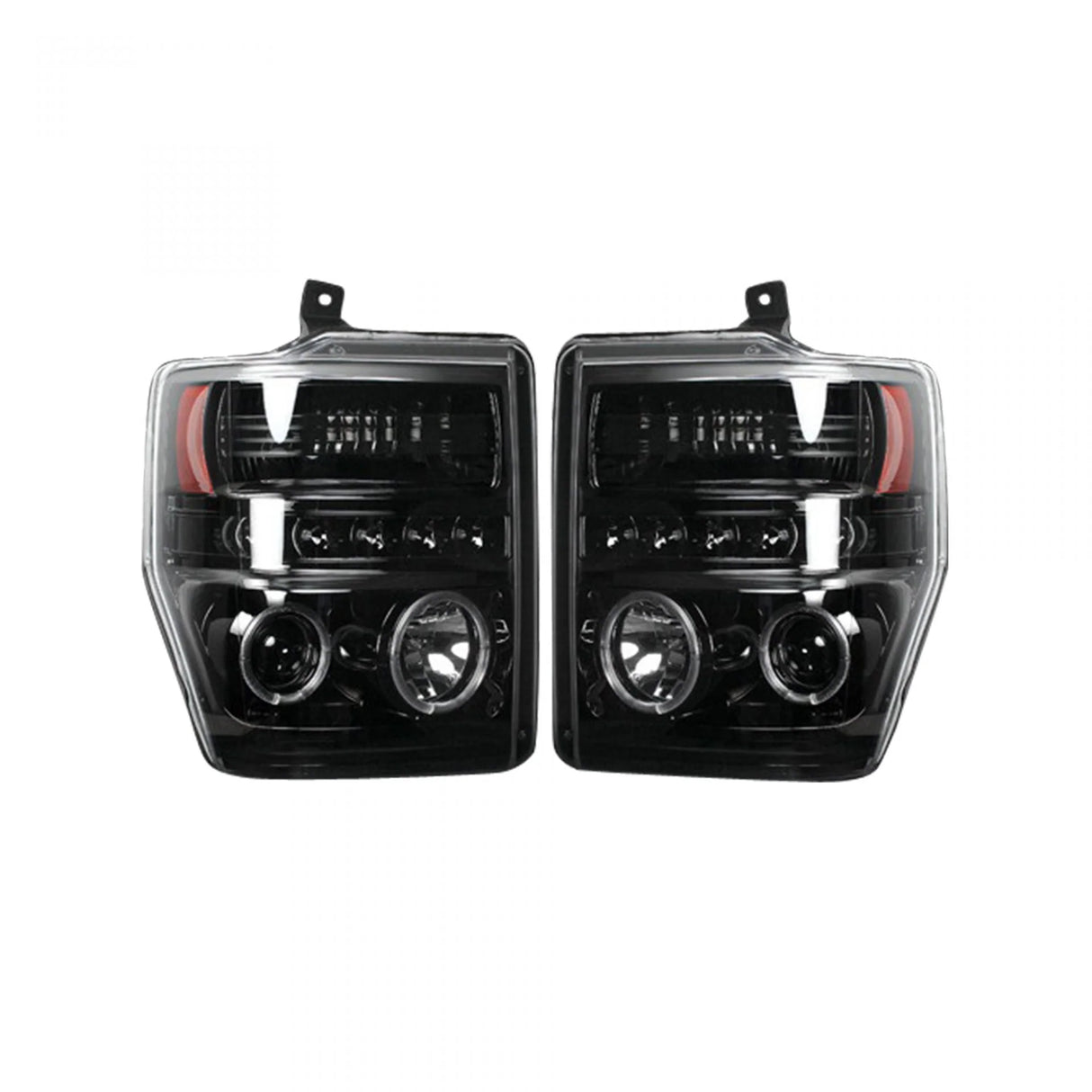 Ford Super Duty 08-10 Projector Headlights CCFL Halos/DRL Smoked/Black