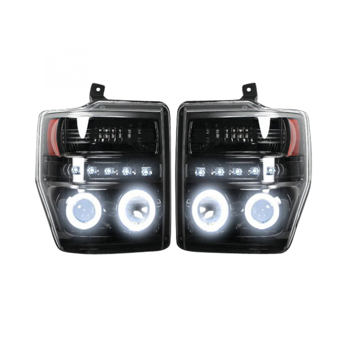 Ford Super Duty 08-10 Projector Headlights CCFL Halos/DRL Smoked/Black