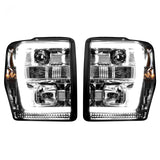 Ford Super Duty 08-10 Projector Headlights OLED Halos DRL Clear/Chrome