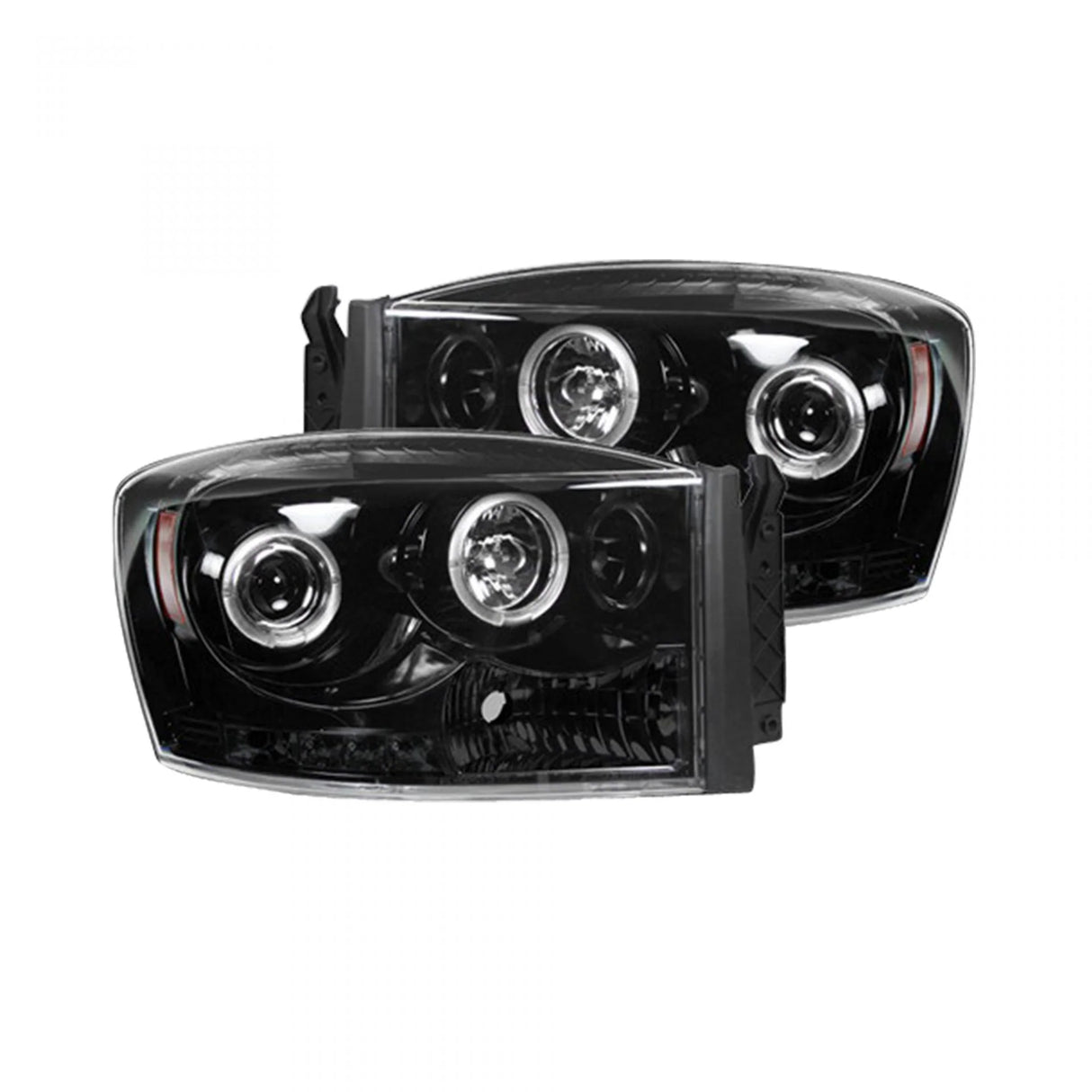 Dodge RAM 1500 06-08 Projector Headlights CCFL Halos & DRL in Smoked/Black