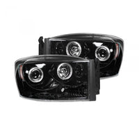 (removed) Dodge RAM 1500 06-08 Projector Headlights CCFL Halos & DRL in Smoked/Black