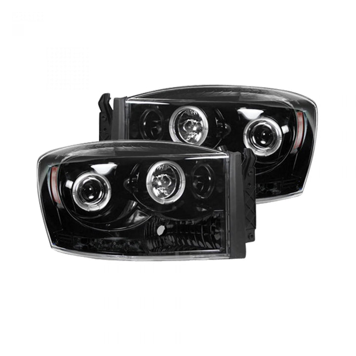 Dodge RAM 2500/3500 06-09 Projector Headlights CCFL Halos & DRL in Smoked/Black