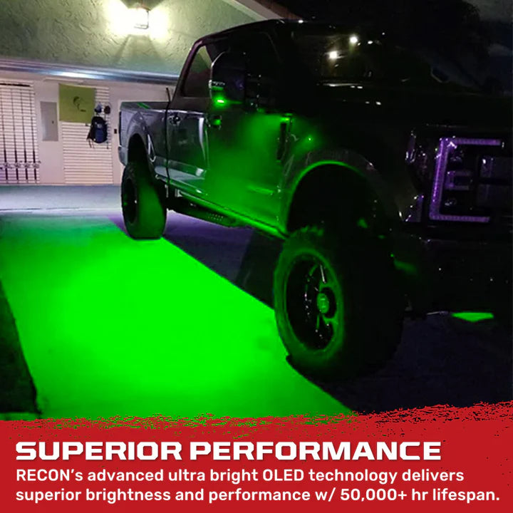 Ford F-150 SVT Raptor 17-20 Ultra High Power LED Mirror / Puddle Light Kit Green