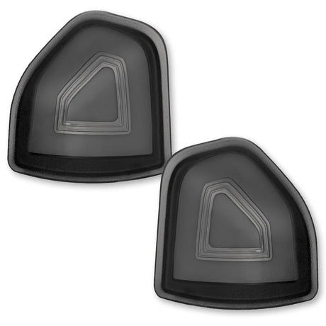 Dodge 21-24 RAM 1500 Corner Side Tow Mirror Turn Signal & Running Light (2-Piece Set) with Amber LED Turn Signals & White LED Running Lights - Smoked Lens