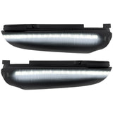Dodge 10-18 RAM 2500/3500 Side Mirror Lights (2-PC Set) High Power LED White Running Lights, Puddle Lights & Scanning Amber Turn Signals - Smoked Lens