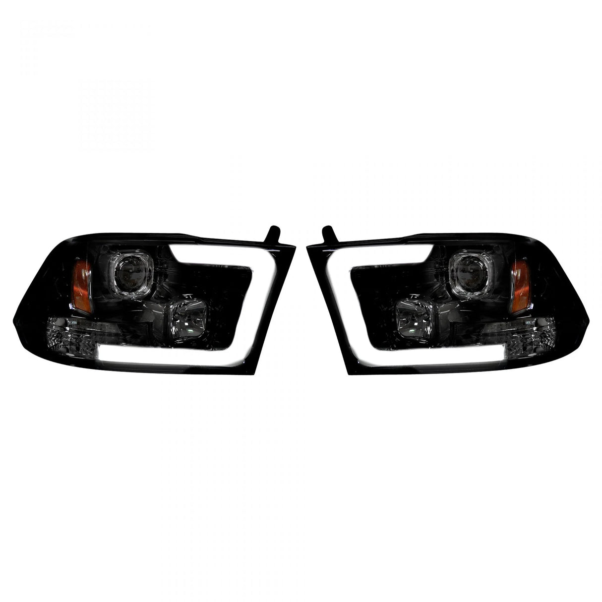 Dodge RAM 2500/3500 10-18 Projector Headlights OLED Halos & DRL in Smoked/Black