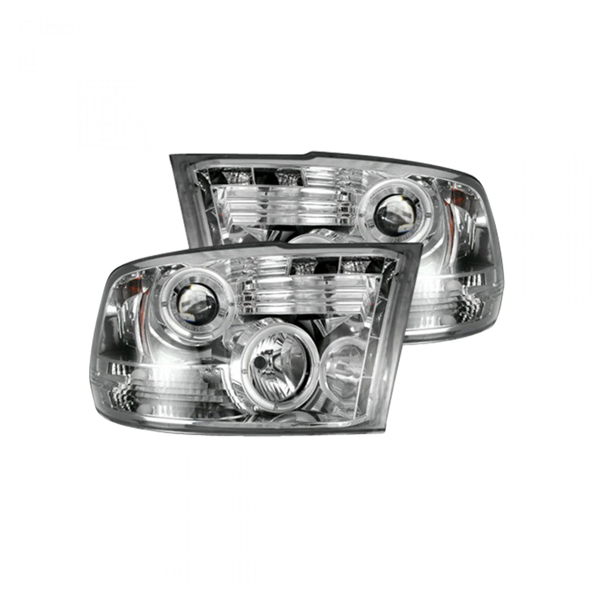 Dodge RAM 1500 09-24 Classic Body Projector Headlights CCFL Halos & DRL in Clear/Chrome