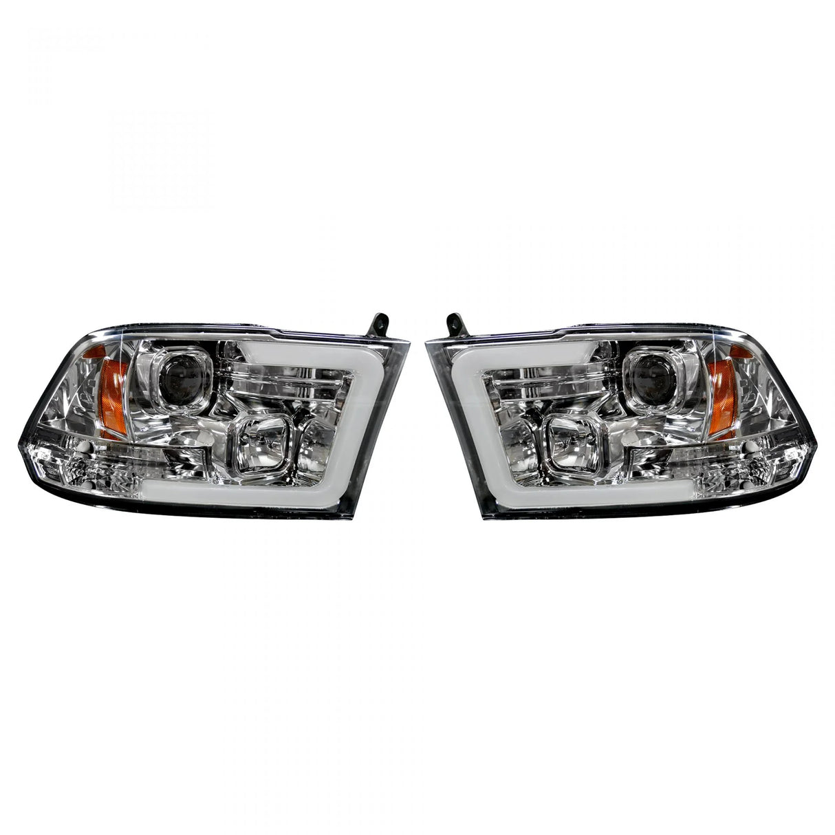 Dodge RAM 1500 09-23 Classic Body Projector Headlights OLED Halos & DRL in Clear/Chrome