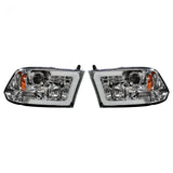 Dodge RAM 1500 09-23 Classic Body Projector Headlights OLED Halos & DRL in Clear/Chrome