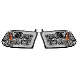 Dodge RAM 2500/3500 10-18 Projector Headlights OLED Halos & DRL in Clear/Chrome