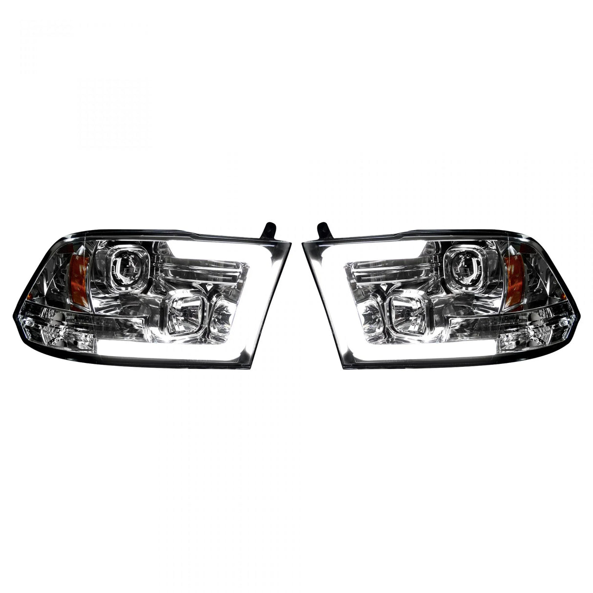 Dodge RAM 1500 09-23 Classic Body Projector Headlights OLED Halos & DRL in Clear/Chrome