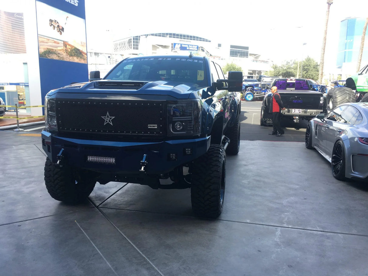 Chevy Silverado 1500 14-15 Projector Headlights OLED Halos, DRL Smoked/Black