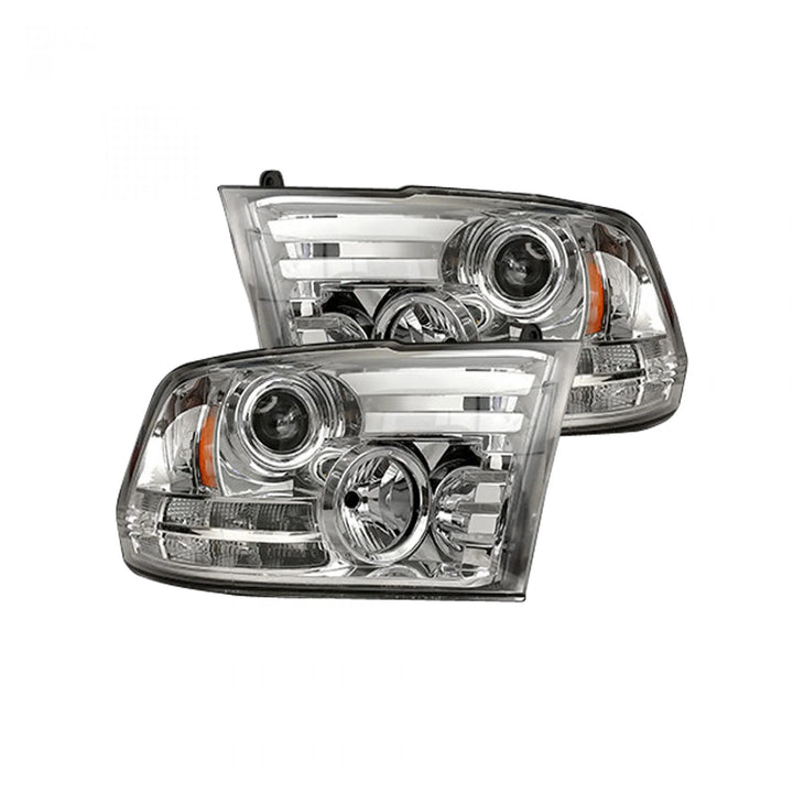 Dodge RAM 2500/3500 15-18 Projector Headlights OLED DRL & LED Signals in Clear/Chrome