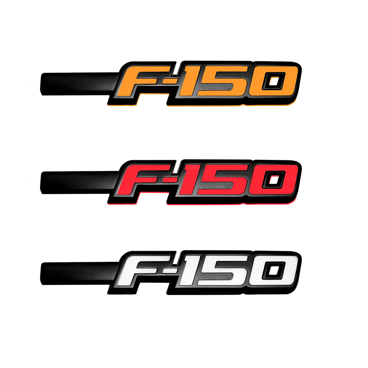 Ford F150 09-14 Illuminated Emblems Black in Amber, Red & White