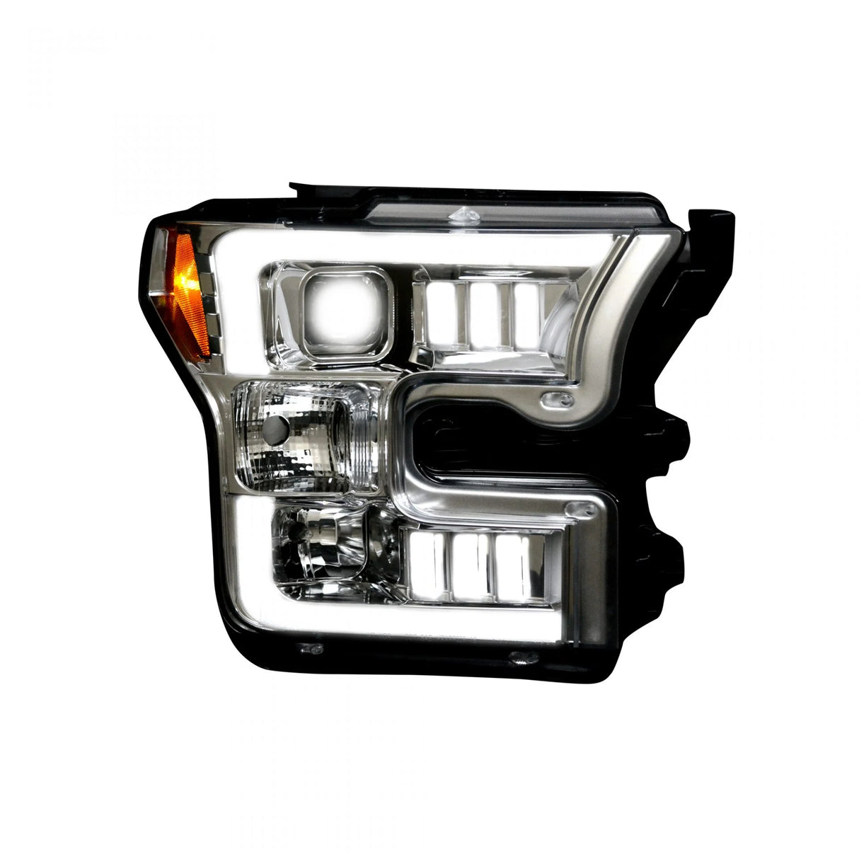 Ford F150 15-17 Projector Headlights in Clear/Chrome