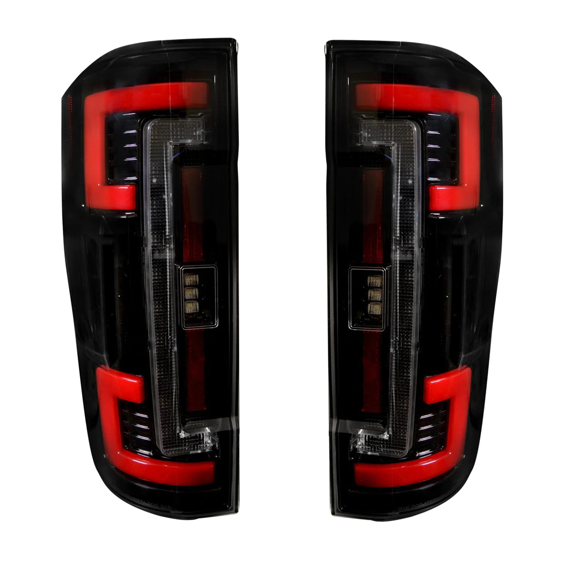 Ford Super Duty F250/350/450/550 17-19 (Replaces OEM LED) Tail Lights OLED in Smoked