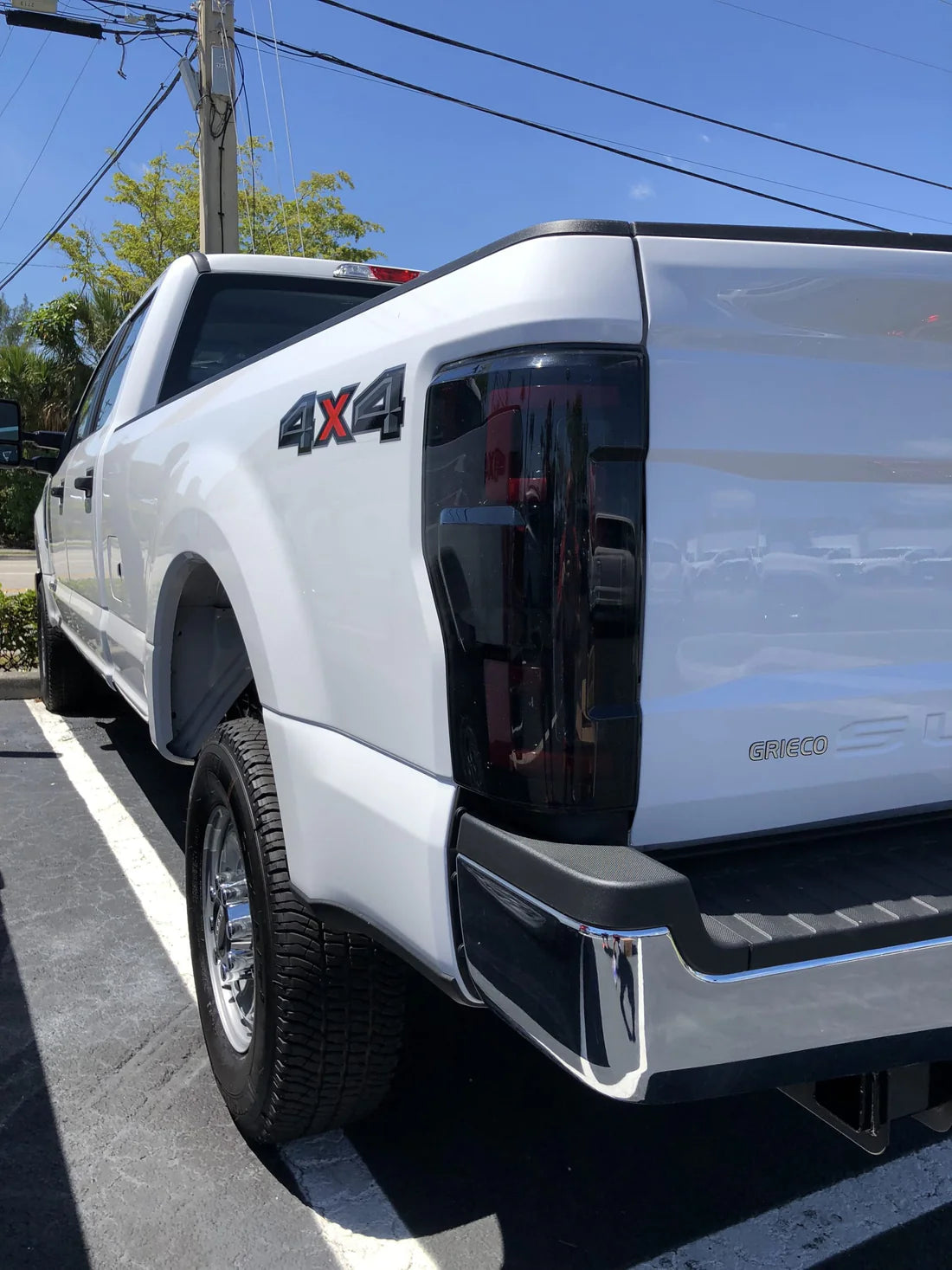 Ford Super Duty 17-19 (Replaces OEM LED) Tail Lights OLED in Dark Red Smoked