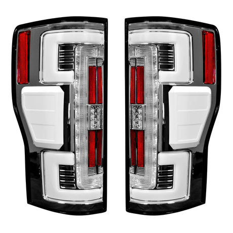 Ford Super Duty F250/350/450/550 17-19 (Replaces OEM LED) Tail Lights OLED in Clear