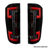 Ford Super Duty F250/350/450/550 17-19 (Replaces OEM LED) Tail Lights OLED in Smoked