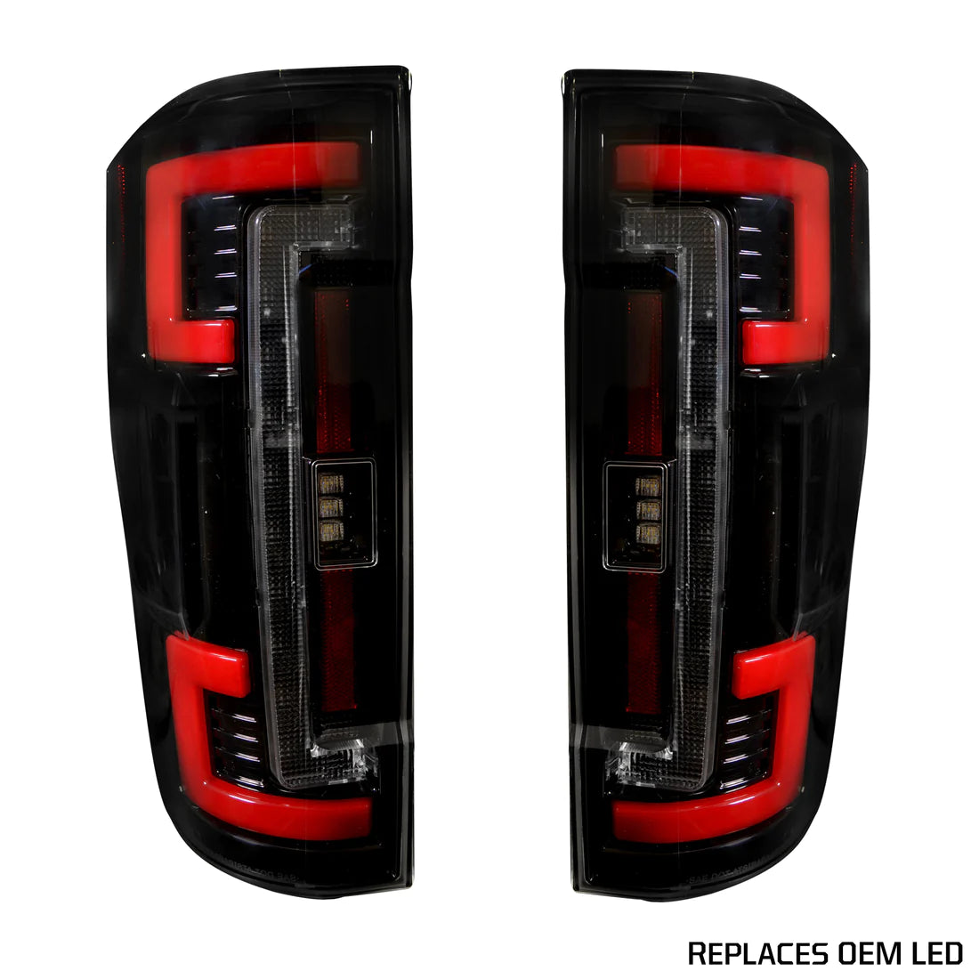 Ford Super Duty 20-22 (Replaces OEM Halogen) Tail Lights OLED in Smoked