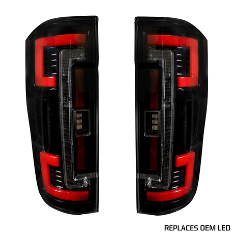 Ford Super Duty 20-22 (Replaces OEM Halogen) Tail Lights OLED in Smoked