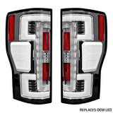 Ford Super Duty F250/350/450/550 17-19 (Replaces OEM LED) Tail Lights OLED in Clear