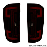 Ford Super Duty 17-19 Replaces OEM Halogen Tail Lights OLED Dark Red Smoked