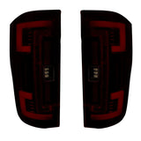 Ford Super Duty 17-19 Replaces OEM Halogen Tail Lights OLED Dark Red Smoked