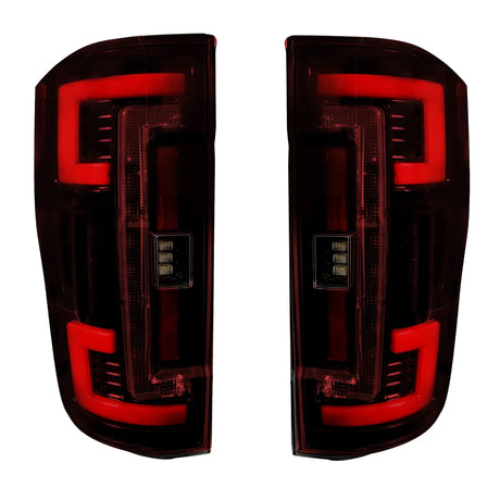 Ford Super Duty F250/350/450/550 17-19 (Replaces OEM LED) Tail Lights OLED in Red