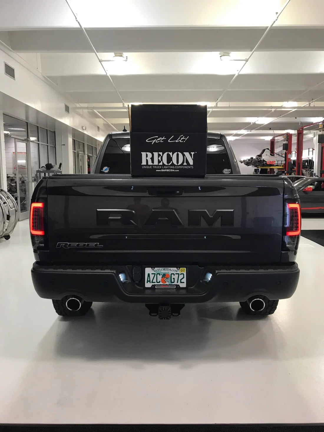 Dodge RAM 2500/3500 2014-2018 (Replaces OEM LED ONLY) OLED Tail Lights Scanning OLED Turn Signals in Smoked